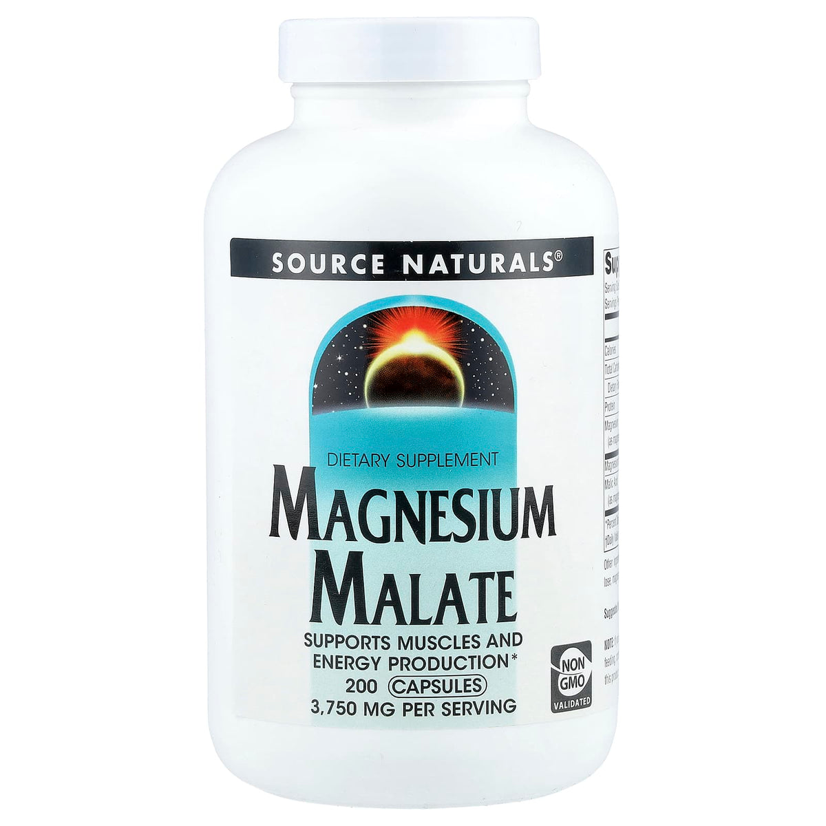 Source Naturals Magnesium Malate, 200 Capsules — product view
