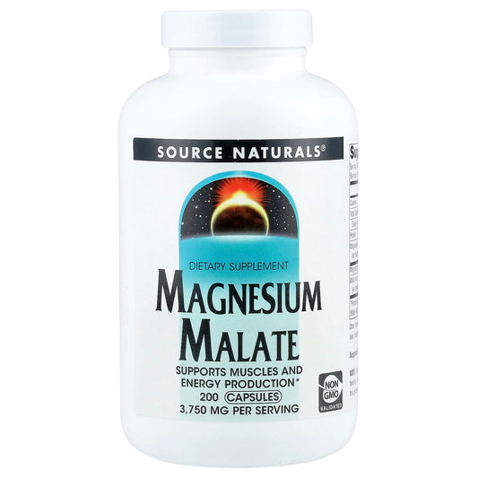 Source Naturals Magnesium Malate, 200 Capsules