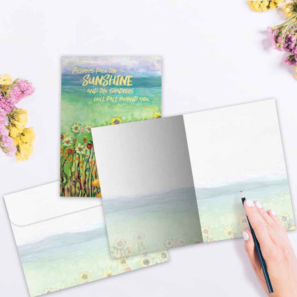 Tree-Free Greetings Birthday Card 5 x 7 Inch, Delight Sunflower - view 2