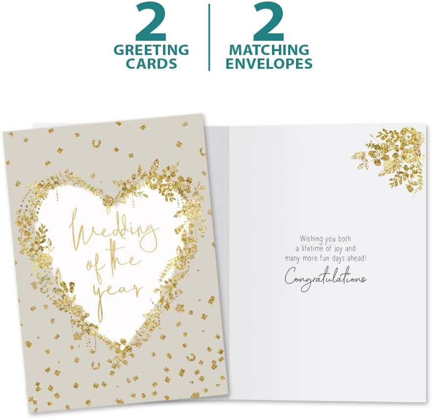 Tree-Free Greetings Just the Beginning Wedding Cards, Pack of 2 - view 5