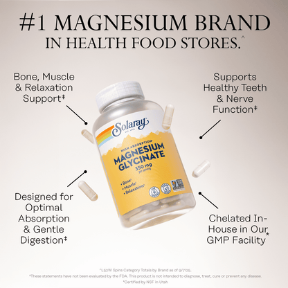 Solaray High Absorption Magnesium Glycinate, 240 VegCaps - view 4