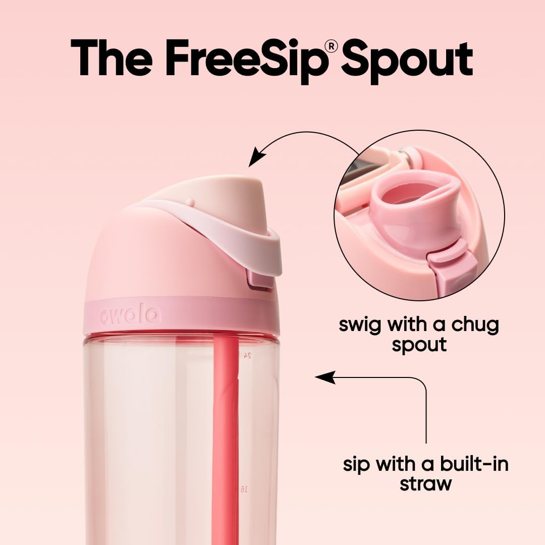 Owala FreeSip Tritan Water Bottle 25oz, Rose Quartz - view 4