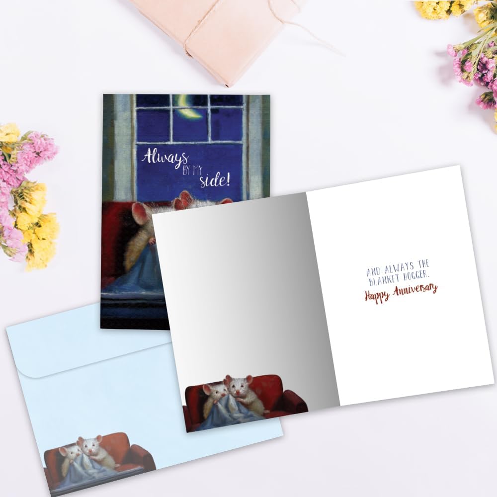 Tree-Free Greetings Anniversary Card 5 x 7 Inch, Blanket Hogger - view 2