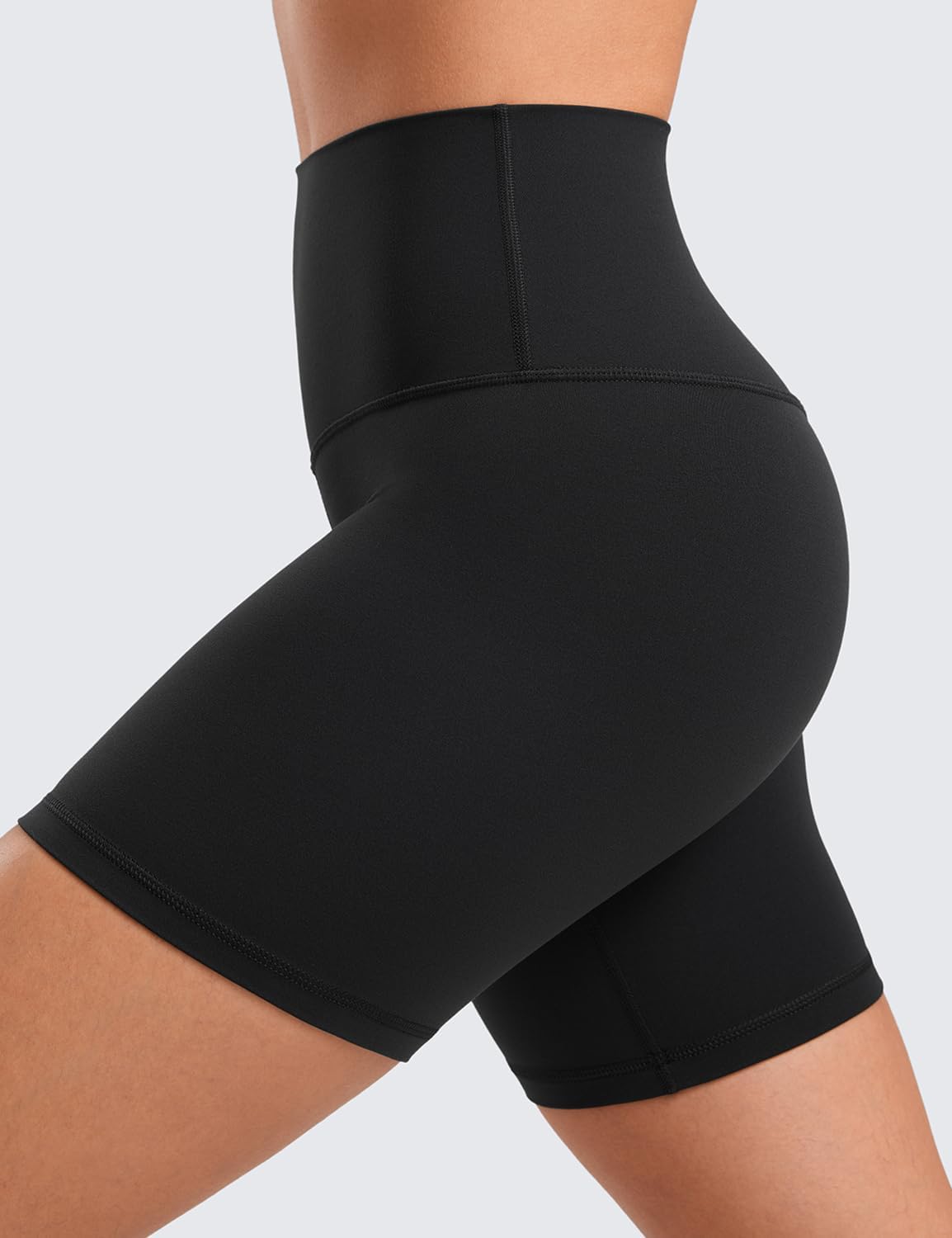 CRZ YOGA Butterluxe 6 Inch Biker Shorts, Black, Medium - view 4