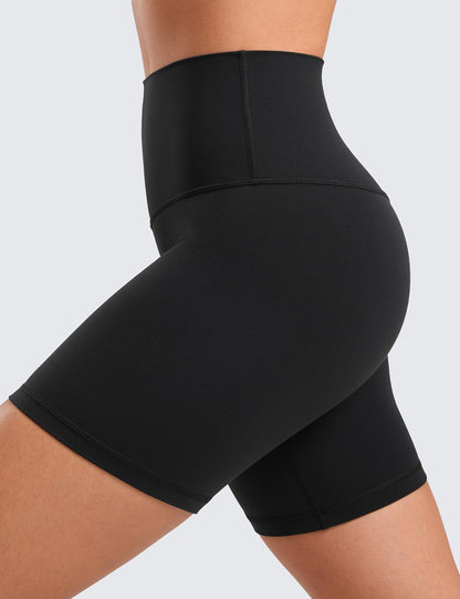CRZ YOGA Butterluxe 6 Inch Biker Shorts, Black, Medium - view 4