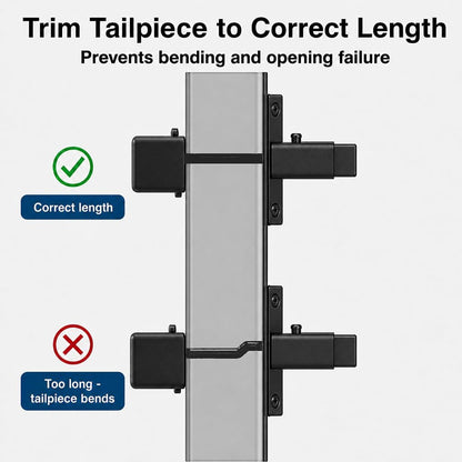 PRIME-LINE Push Button Latch Set for Screen & Storm Doors, Black - view 4