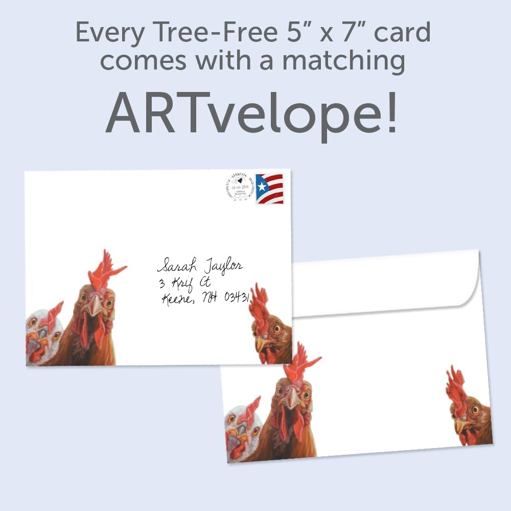 Tree-Free Greetings What The Cluck Birthday Card, 5 x 7 in - view 4