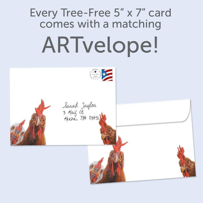 Tree-Free Greetings What The Cluck Birthday Card, 5 x 7 in - view 4