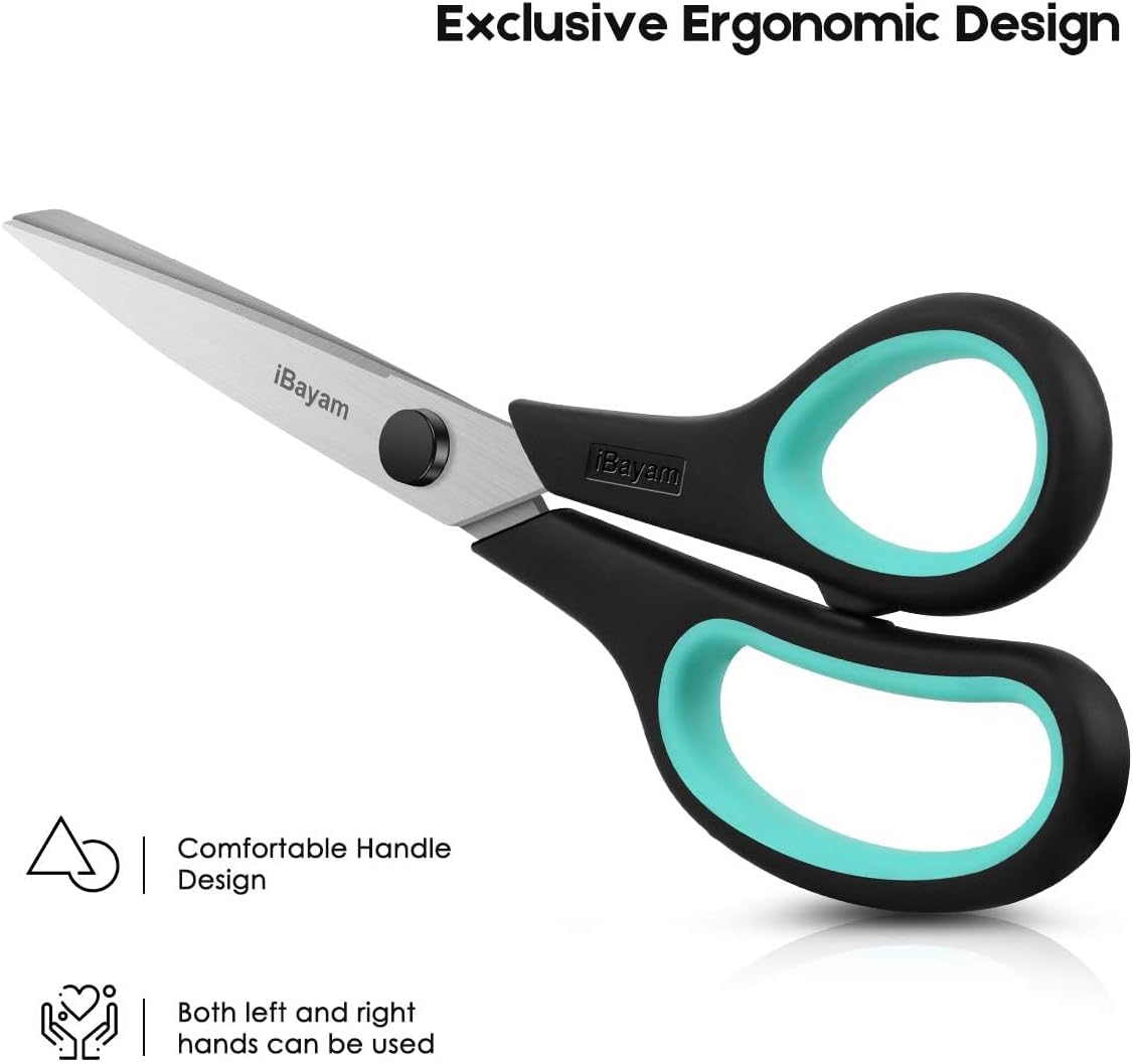 iBayam 8.5 Inch Heavy Duty All Purpose Scissors, Pack of 3 - view 2