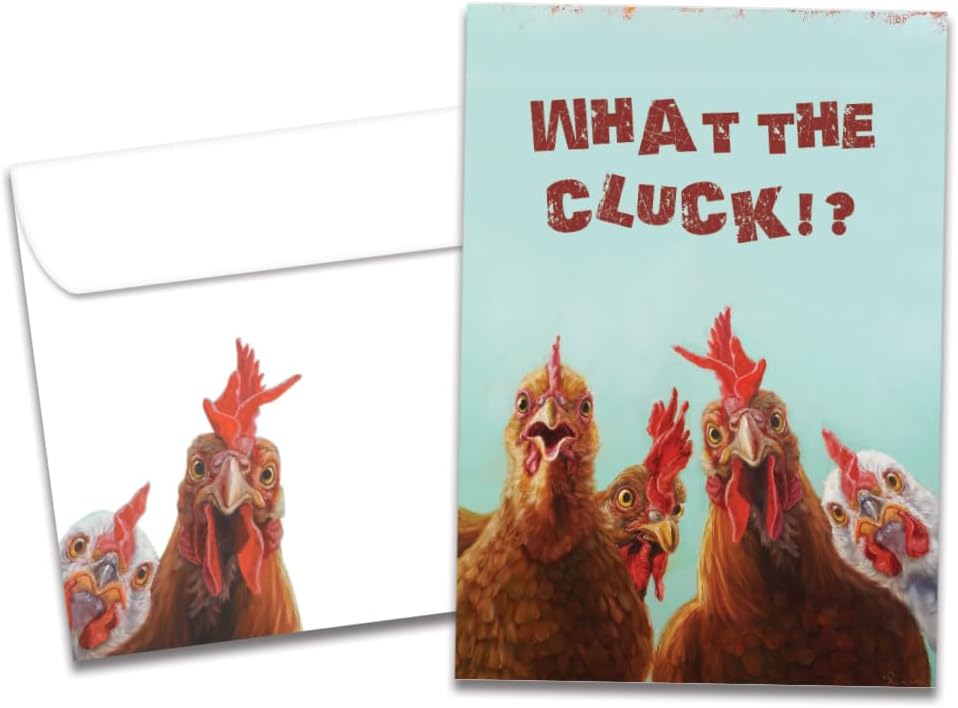 Tree-Free Greetings What The Cluck Birthday Card, 5 x 7 in