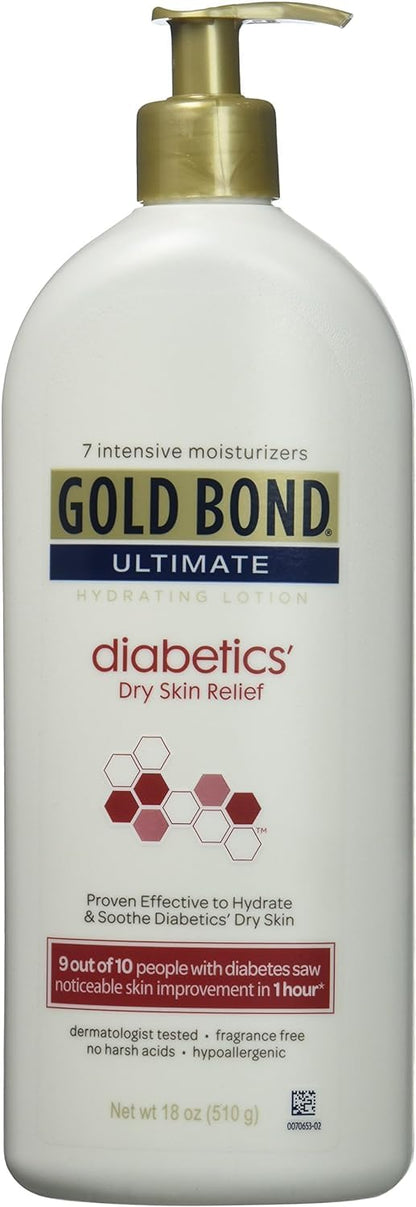 Gold Bond Ultimate Hydrating Lotion, Diabetics' Dry Skin Relief, 18 oz