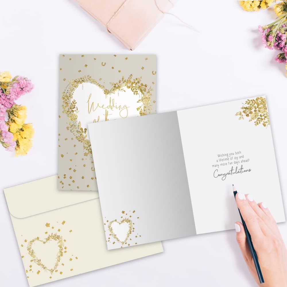 Tree-Free Greetings Just the Beginning Wedding Cards, Pack of 2 - view 2