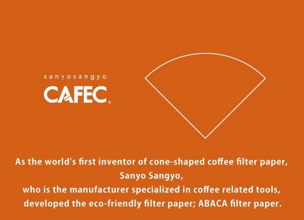 CAFEC V60 02 Cone Paper Coffee Filters, 100 Pack, White - view 4