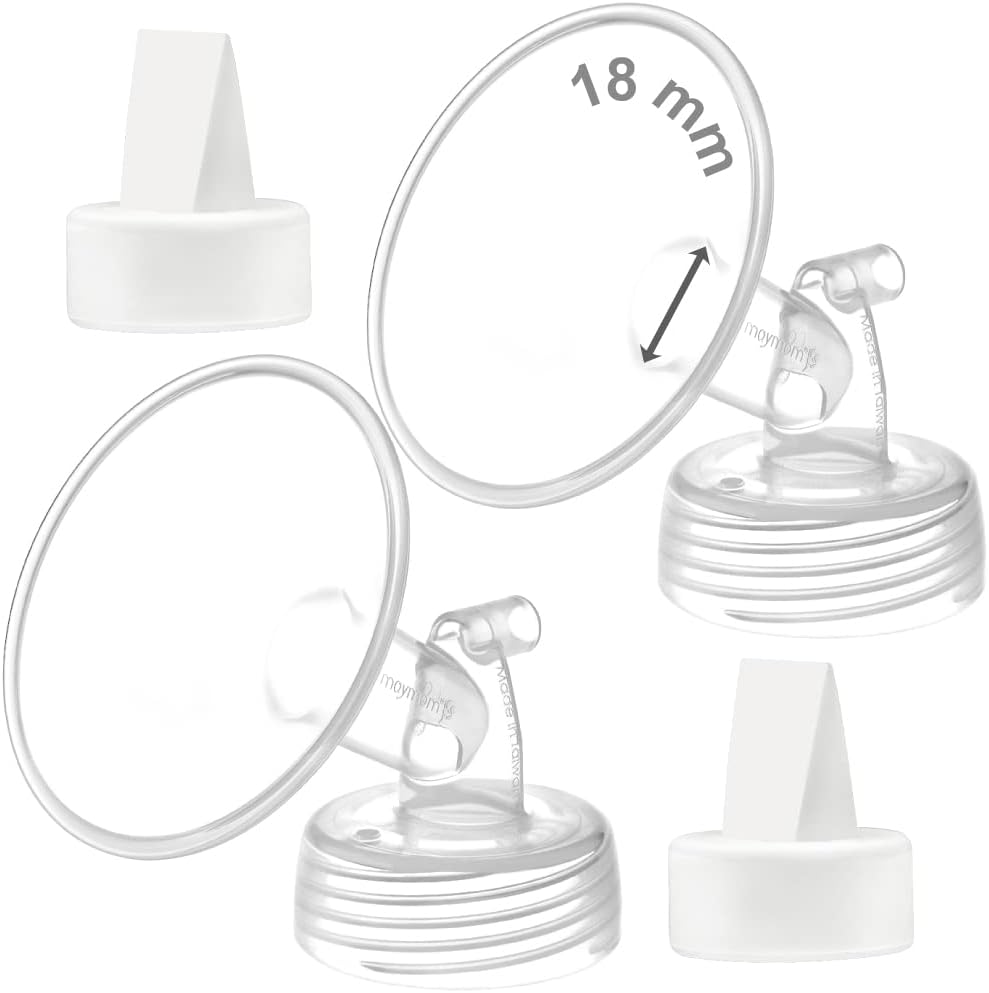 Maymom 18mm Flanges and Duckbill Valves for Spectra Pumps, 2 Each