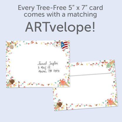 Tree-Free Greetings Spanish Birthday Card, Cumpleaños Ice Cream, 5 x 7 - view 4