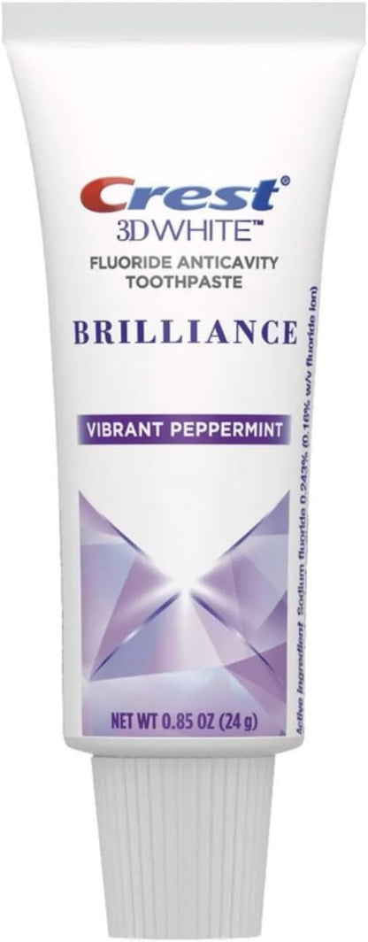 Crest 3D White Brilliance Anticavity Toothpaste, Vibrant Peppermint, 25 ml - view 2