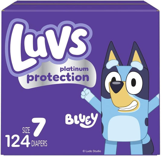 Luvs Platinum Protection Paw Patrol Nappies, Size 7, 124 Count