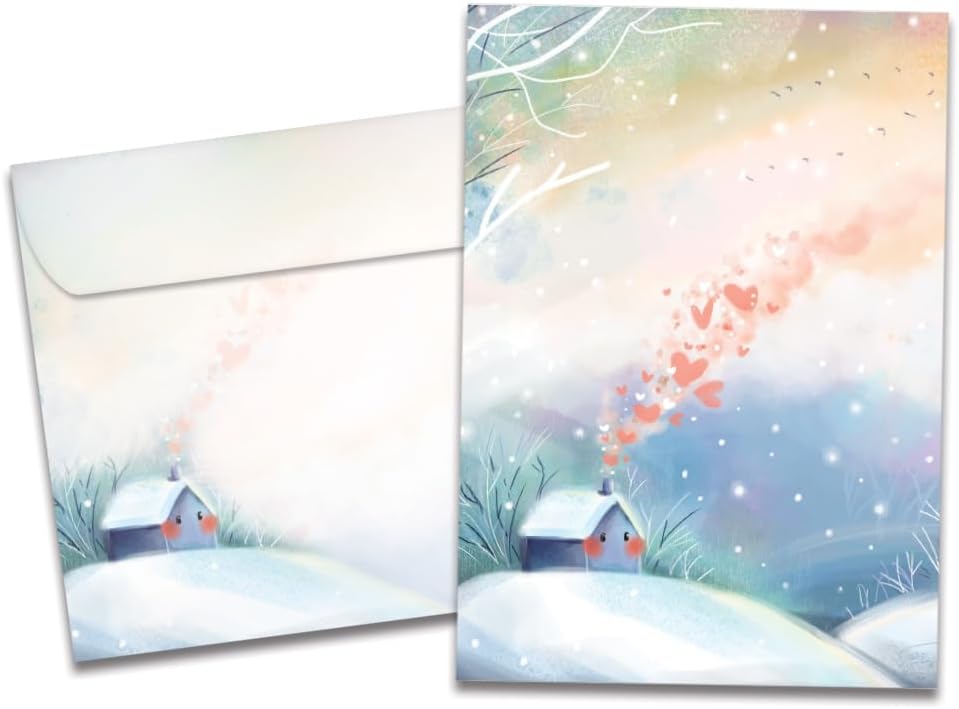 Tree-Free Greetings New Year Cards, Luminous Love, 12 Pack, 5 x 7 In — alternate product view