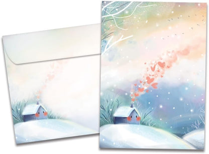 Tree-Free Greetings New Year Cards, Luminous Love, 12 Pack, 5 x 7 In