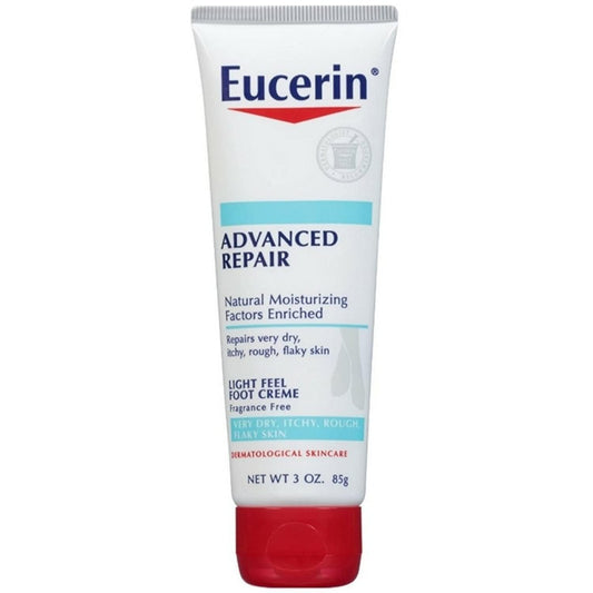 Eucerin Advanced Repair Foot Cream for Very Dry Skin, Fragrance-Free, 3 oz