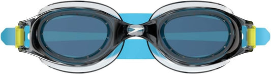 Speedo Hydrospex Kids Swim Goggles, Ages 6-14, Grey/Blue