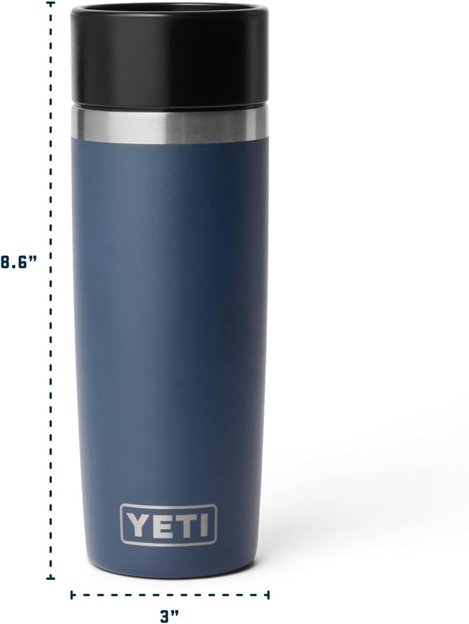 YETI Rambler 16 oz Travel Bottle, Black, Leakproof Commuter Cap - view 3