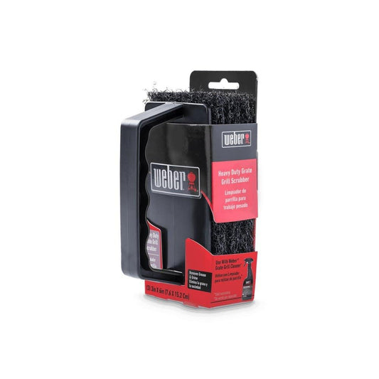 Weber Heavy Duty Grill Grate Scrubber, 3 Pads, Black