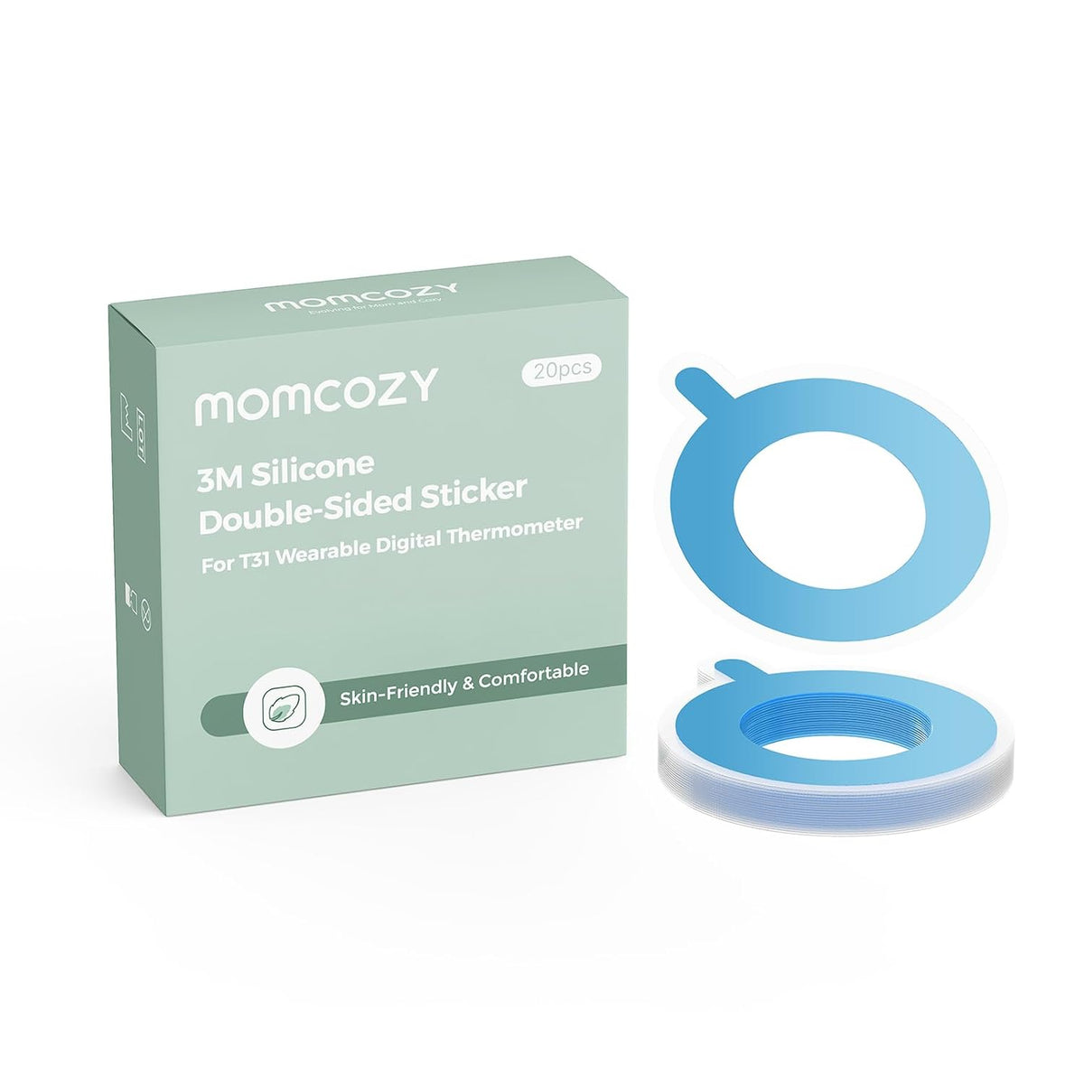Momcozy Replacement Stickers for Momcozy Wearable Thermometer, 20 Count — product view