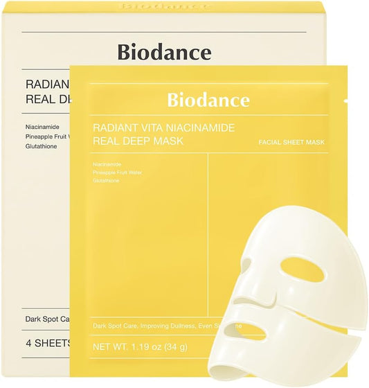 Biodance Vita Niacinamide Hydrogel Overnight Face Mask, 4 Pack