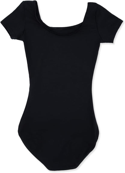 Capezio Team Basics Short Sleeve Leotard, Girls, Black, Large - view 3