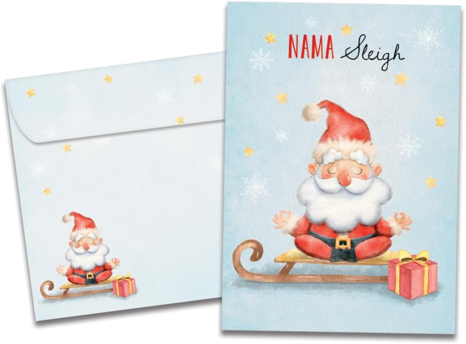 Tree-Free Greetings Christmas Cards, Nama Sleigh, 12 Pack