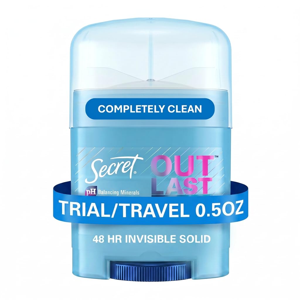 Secret Outlast Antiperspirant Deodorant for Women, Completely Clean, 0.5 oz