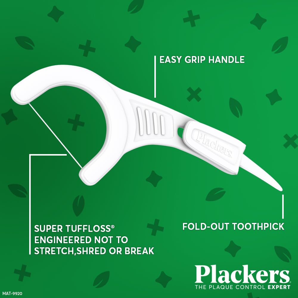 Plackers Eco Floss Picks with Folding Toothpick, Cool Mint, 30 Count - view 5