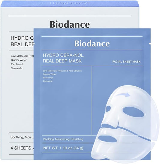 Biodance Hydro Cera-nol Hydrogel Overnight Face Mask, 4 Pack