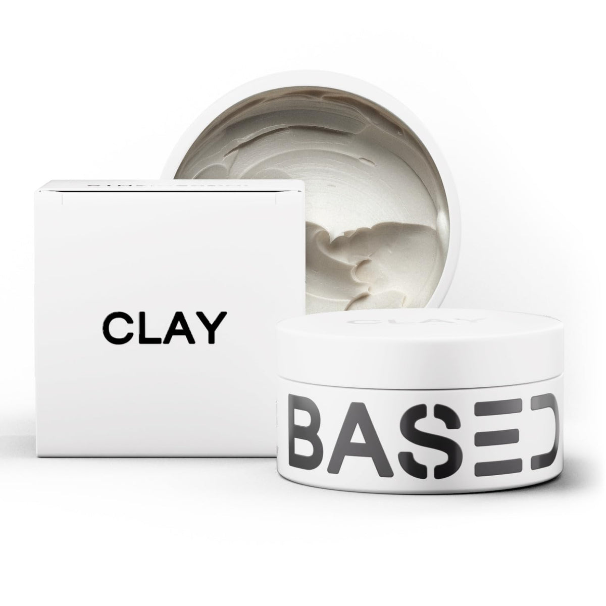 Based Bodyworks Hair Clay for Men, Santal Sandalwood, 3 oz — product view