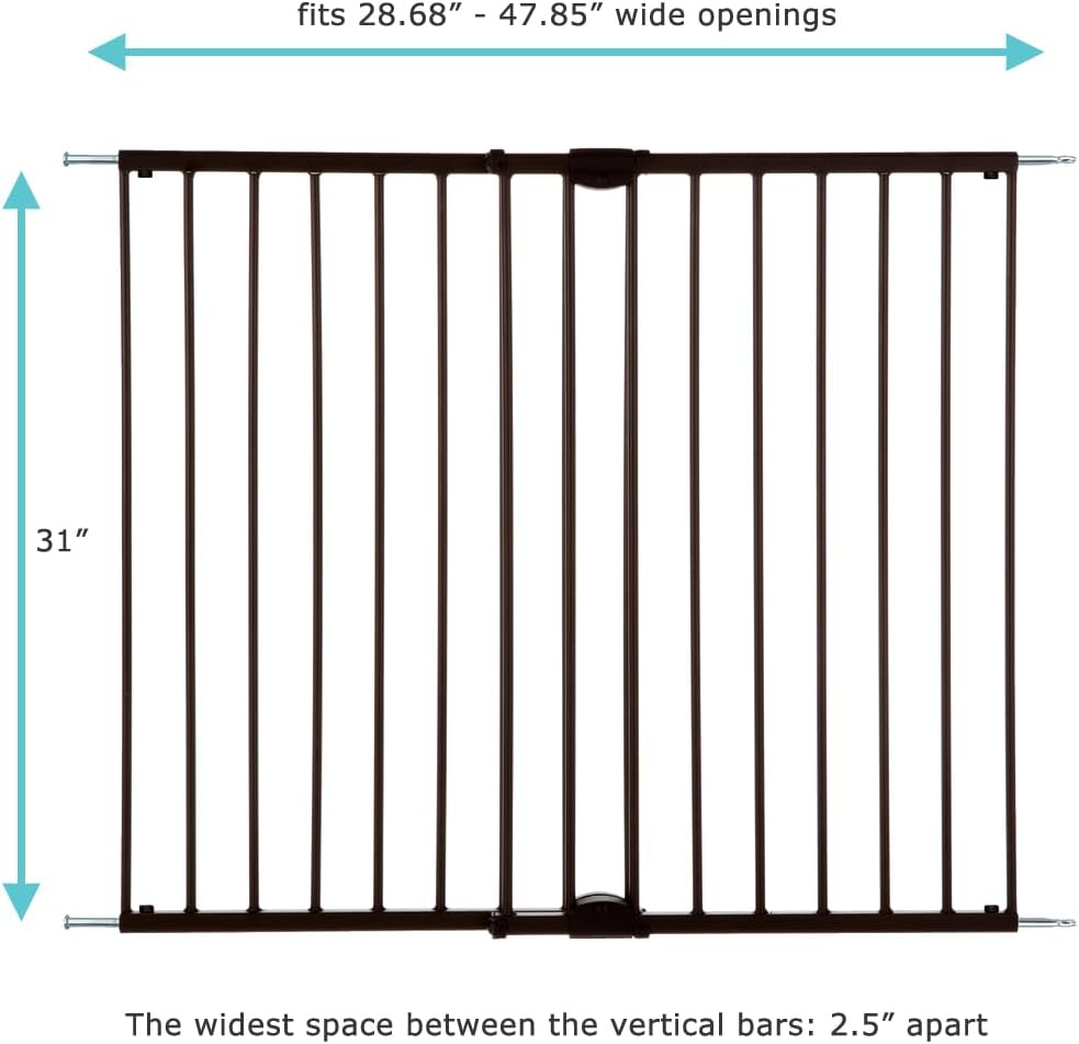 Toddleroo by North States Easy Swing & Lock Baby Gate, 31 Inch, Bronze - view 4