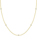 PAVOI 14K Yellow Gold Plated Cubic Zirconia Station Necklace