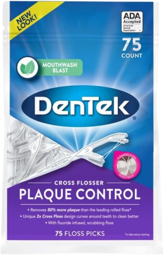 DenTek Cross Flosser Plaque Control Floss Picks, 75 Count, Pack of 2 - view 2