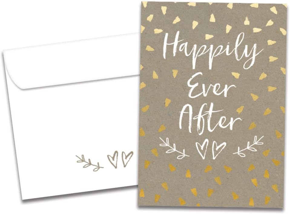 Tree-Free Greetings Wedding Card, Happily After Today, 5 x 7 Inch