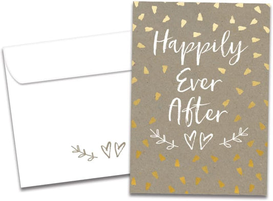 Tree-Free Greetings Wedding Card, Happily After Today, 5 x 7 Inch