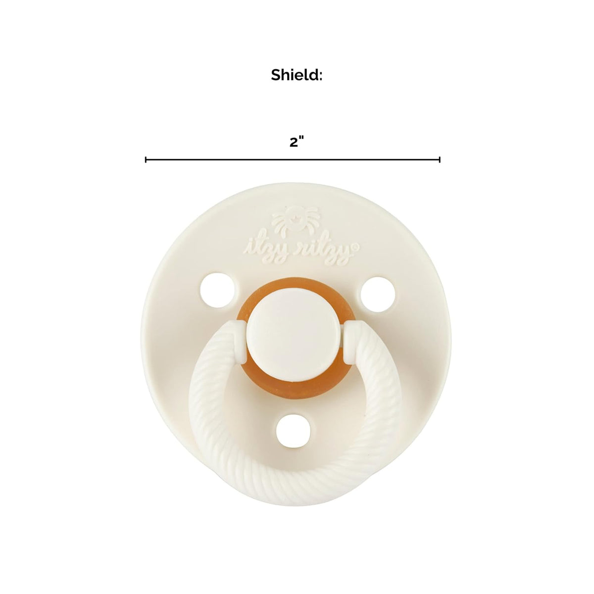 Itzy Ritzy Natural Rubber Dummies 0-6 Months, Set of 2 (Coconut/Toast) - view 2