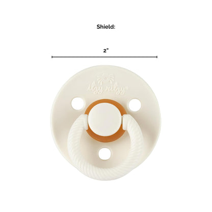 Itzy Ritzy Natural Rubber Dummies 0-6 Months, Set of 2 (Coconut/Toast) - view 2