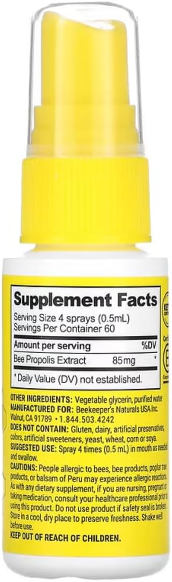 Beekeeper's Naturals Propolis Throat Spray, 1.06 oz - view 2