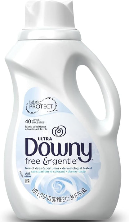 Downy Ultra Free & Sensitive Liquid Fabric Softener, 40 Loads