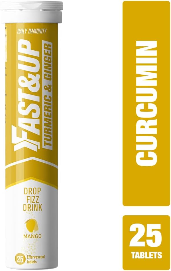 Fast&Up Turmeric & Ginger Effervescent Tablets, Mango, 25 Count — alternate product view