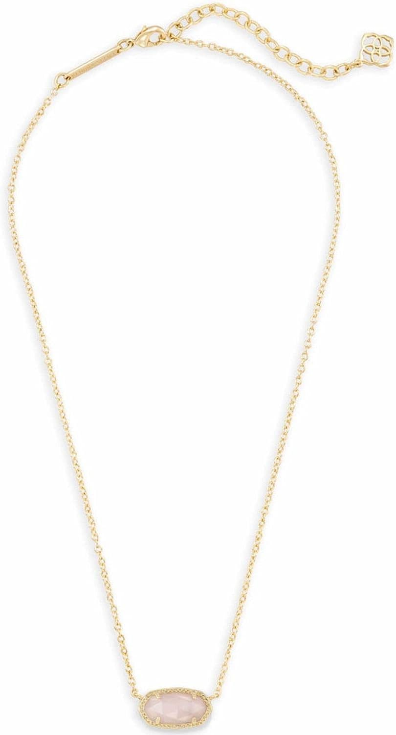 Kendra Scott Elisa Pendant Necklace, 14k Gold-Plated, Rose Quartz - view 2