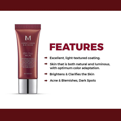 MISSHA M Perfect Cover BB Cream No.25 Warm Beige 20ml - view 3