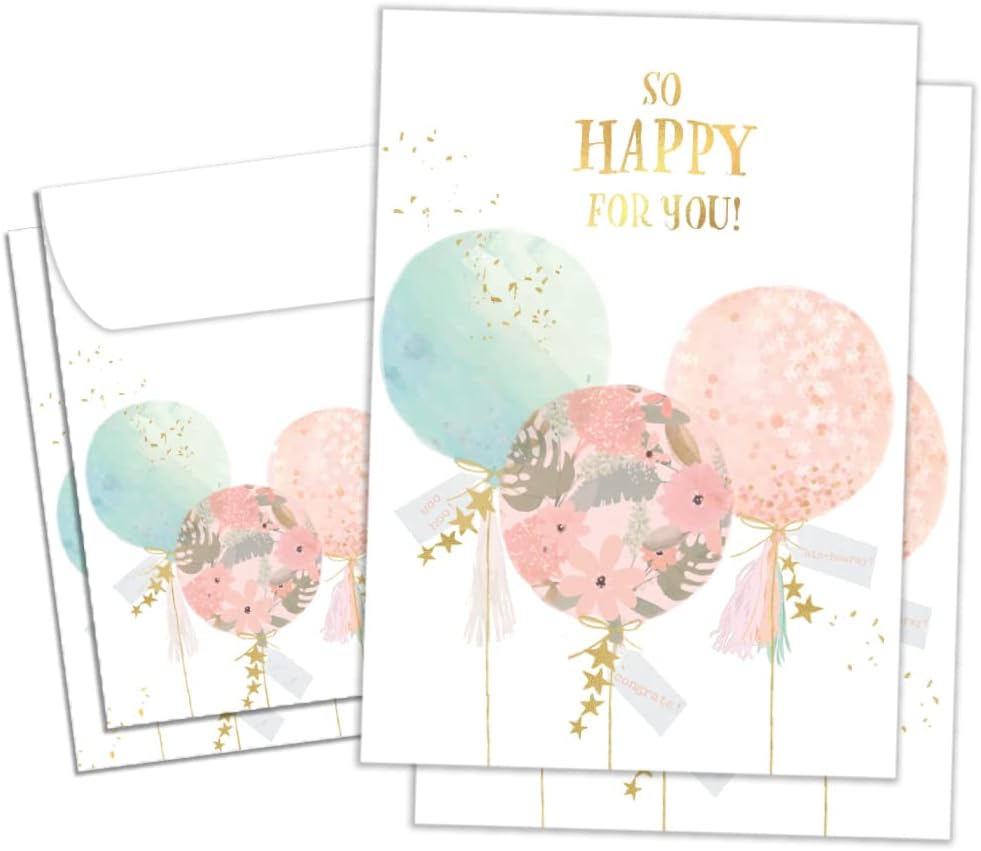 Tree-Free Greetings Engagement Greeting Cards 5 x 7 Inch, Pack of 2