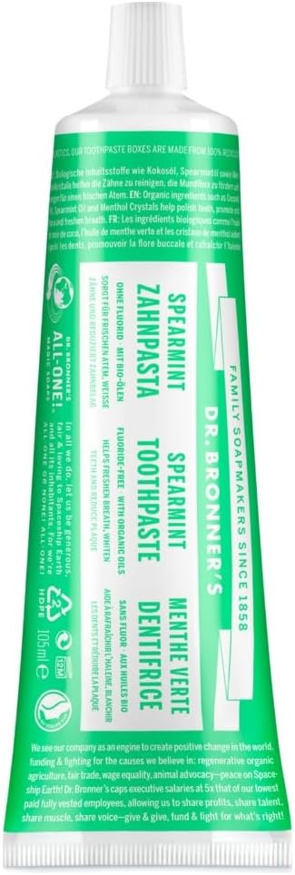 Dr. Bronner's All One Spearmint Toothpaste 105 ml