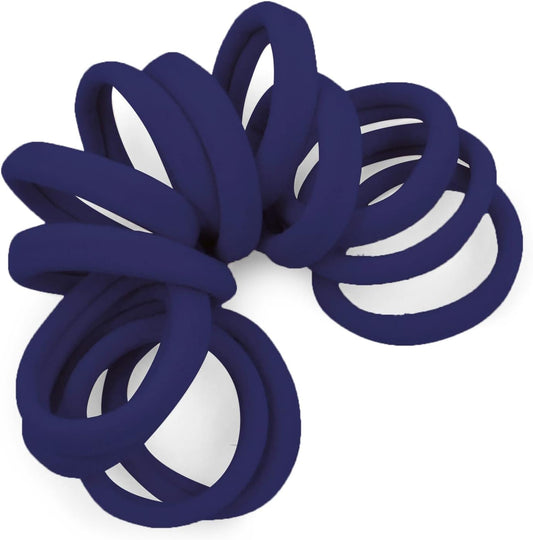 Cyndibands Seamless Hair Ties, Navy Blue, 12 Count